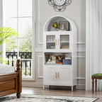 VEXPOR 73" Tall Arched Kitchen Pantry Cabinet - Image 8