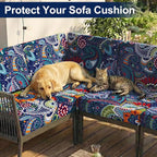 Smiry Waterproof Patio Cushion Covers, Stretch Outdoor Furniture Covers | Couch - Image 8