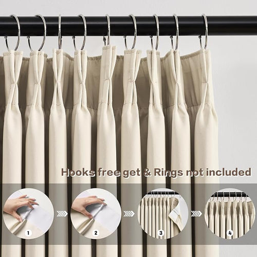 100 Inch Extra Wide Pleated Curtains - Image 2