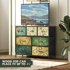 WLIVE 7 Drawer Dresser TV Stand, Entertainment Center, Media Console Table - Image 4