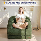 MAXYOYO Folding Sofa Bed with Backrest, Boneless Fold Out Couch Bed with Handle - Image 9