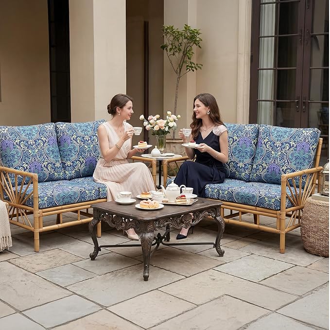 8Pcs Patio Cushion Covers Stretch Outdoor Furniture Protector Slipcovers | - Image 2
