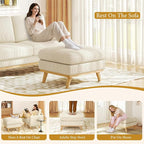 Vesgantti Large Ottoman for Modular Sofa, 29.5" Corduroy Pouf Ottoman - Image 6