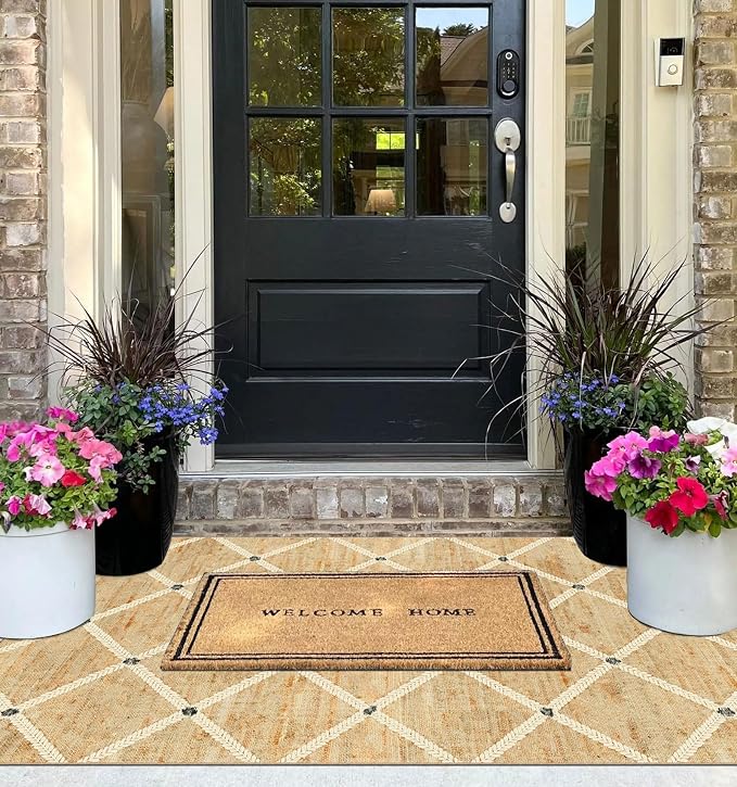 Cottage Trellis 3x5 Entryway Rug Indoor Outdoor Mats - Image 5