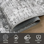 Aelenmu 9x12 Area Rugs for Living Room Washable Bedroom Dining Room Grey | - Image 4