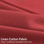 Christmas Red Linen Curtains 96 Inches Long - Image 4