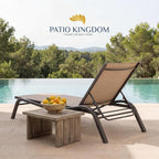 Set of 2 Patio Chaise Lounge Chairs, All-Weather Aluminum Pool Loungers - Image 8