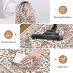 Yamaziot Washable Runner Rug, 2x6 Non-Slip Boho Vintage Hallway Kitchen Rug | - Image 3