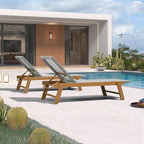 PURPLE LEAF Extra Large Patio Chaise Lounge 2 Pieces French Outdoor Wicker - Image 3
