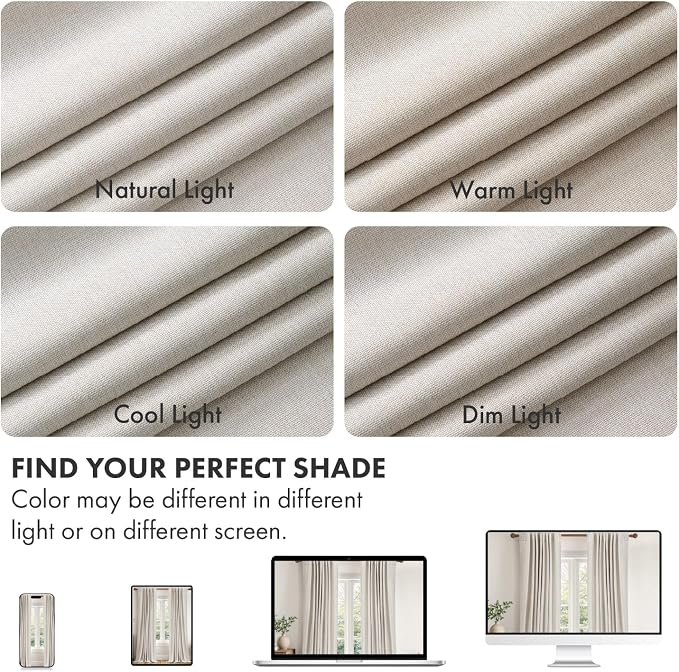 MIULEE 100% Blackout Linen Curtains - Image 7
