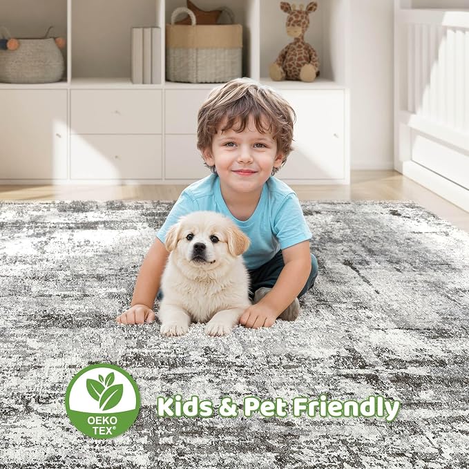 LOONGRUG 10x14 Area Rugs Washable Large Neutral Modern Living Room Rug | - Image 7
