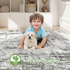 LOONGRUG Area Rug 5x7 Washable Neutral Modern Living Room Rugs Grey Black | - Image 7