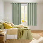Blackout Curtains for Bedroom, 60 x 63 Inches Length, Seafoam Green | Thermal - Image 6