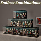2PCS Clear Display Case for Collectibles, 3-Tier Adjustable Display Case - Image 5