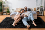 Black Area Rugs for Bedroom Living Room, Fluffy Fuzzy Shaggy 4x6 Bedside Rug - Image 6
