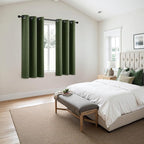 MIULEE Blackout Curtains for Bedroom 2 Panels 40 x 63 Inch Long Olive Green | - Image 6