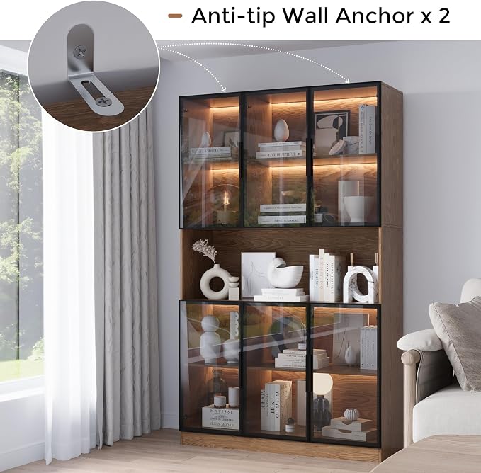 Mekminop Glass Doors Display Cabinet - Image 5