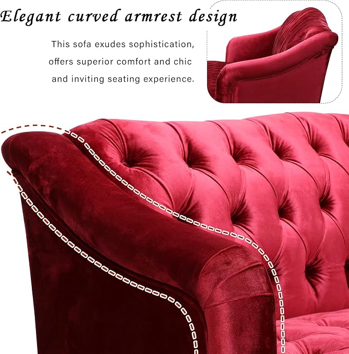 Christopher Knight Home Minxi Velvet Sofa Couch, Home Sofa Living Room - Image 8
