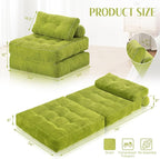 HABUTWAY Folding Sofa Bed, Convertible Sleeper Chair Bed w/Dual-Pillow & Handle - Image 2