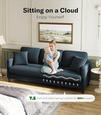 Welzona 83" Couches for Living Room, Teddy Sofa Couch - Image 4