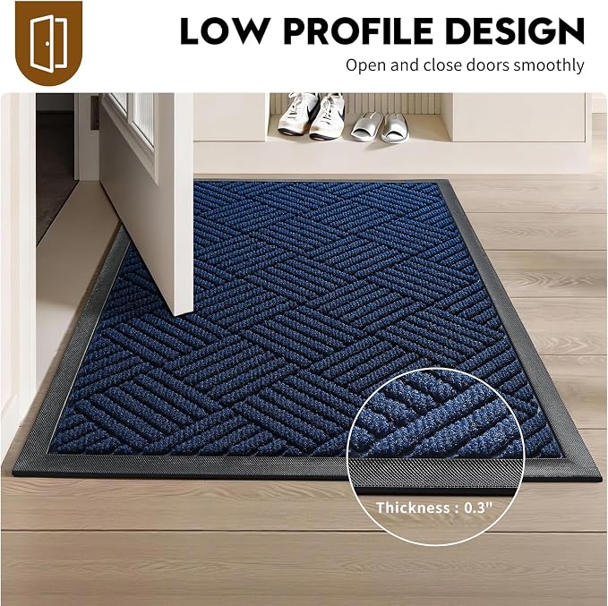 Front Door Mat, Heavy Duty Waterproof Doormat 29.5"x17", Stain Fade Resistant - Image 6
