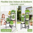 iDavosic.ly Plant Stand Indoor Outdoor, 5 Tier Corner Metal Flower Display - Image 6