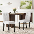 Welzona Upholstered Dining Chairs Set of 4, Button Tufted Parsons Dining Chair - Image 5