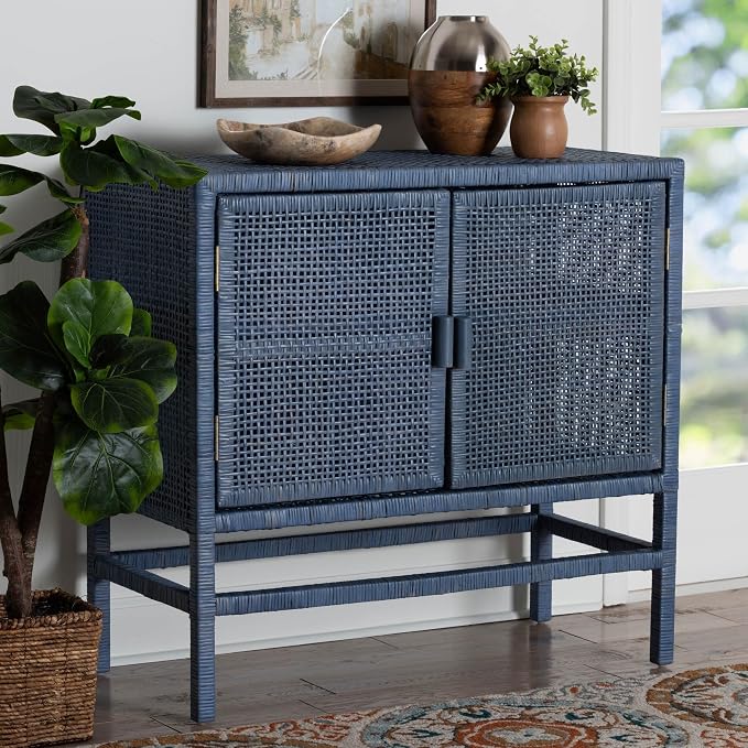Bali & pari Vivan Natural Rattan Storage Cabinet - Image 2