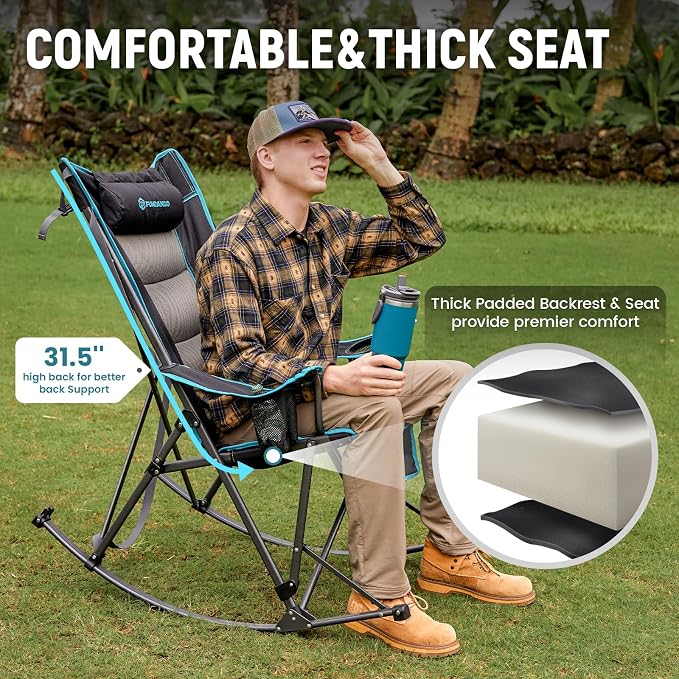 FUNDANGO Oversized Rocking Camping Chair - Image 4