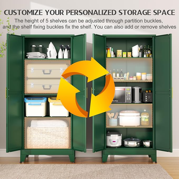 GAIOUS 75.2" Tall Kitchen Food Pantry, Pantry Cabinet - Image 4