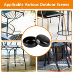 36-Pack Wrought Iron Patio Furniture Feet Caps 1-1/2 inch Round Plastic Outdoor - Image 12