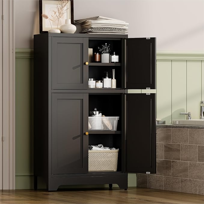 YAUWOH Bathroom Floor Cabinet, Metal Storage Cabinet by YAUWOHFactoryOutletsColorfulMetalFurniture