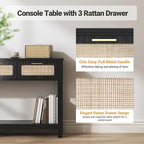ELYKEN 51.2" Black Console Tables - Image 4