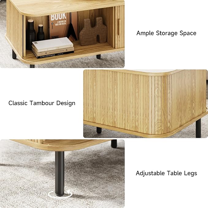 ONBRILL 47.2 Inch Mid Century Modern Coffee Table - Image 6