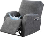 Gennia Recliner Chair Covers 3 Pieces Extra, Waterproof Jacquard Reclining by Genina