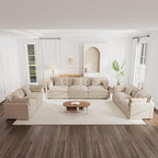 mikibama Luxury Oversized 3 Piece Sofa Set, 2 Pieces of 2 Seater and 1 Piece of - Image 6