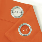 Orange Blackout Curtains 66 x 63 Inch Length/Set of 2 Curtain Panels/Thermal - Image 6