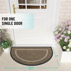 OLANLY Half Circle Front Door Mat Outside 29.5x17 All-Season Rubber Doormat | - Image 2