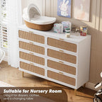 GarveeHome Rattan 8 Drawer Dressers - Image 5