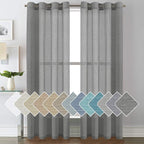 H.VERSAILTEX Linen Curtains Flax Linen Blended Curtain Panels by HVERSAILTEX