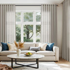 Silver Grey Linen Back Tab Curtains 84 Inch Length - Image 5