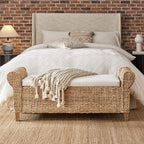 HULALA HOME Rattan Storage Bench by HULALAHOME