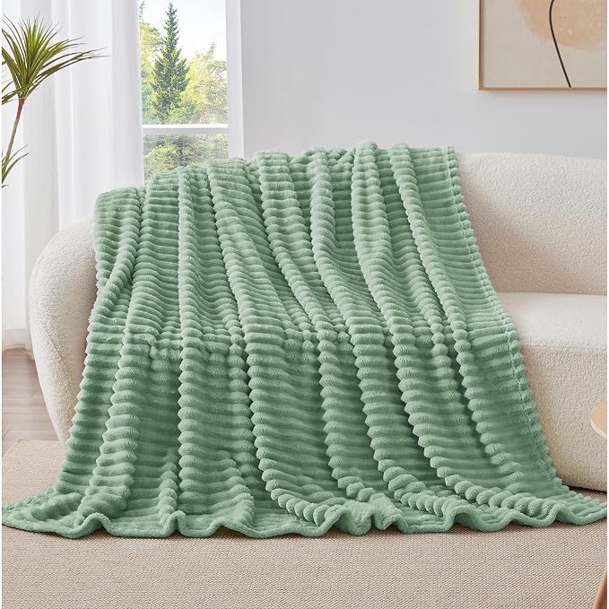 BEDELITE Ribbed Twin Blanket for Couch & Bed, Warm Yet Lightweight, Ribbed - Image 7