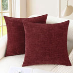 CaliTime Decorative Couch Throw Pillow Covers 16 X 16 Inches Burgundy | Pack of by CaliTime