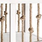 Pemberly Row Coastal Wood End Table, Knotted Rope End Panels, Planked Top - Image 6