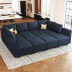 Belffin Oversized Modular Sectional Couch Sleeper Sofa by Belffin