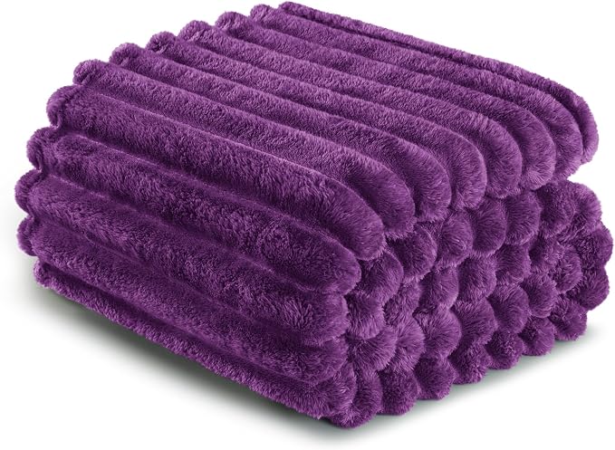 Exclusivo Mezcla Striped Twin Size Fleece Blanket - Image 8