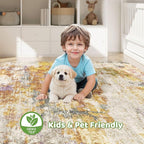 LOONGRUG 9x12 Area Rug Washable Large Neutral Modern Living Room Rugs | - Image 7