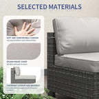 GarveeLife 7 Pieces Patio Furniture Set, Rattan Sectional Patio Sofa Set - Image 6