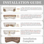 100% Waterproof Sectional Recliner Couch Covers - Image 7